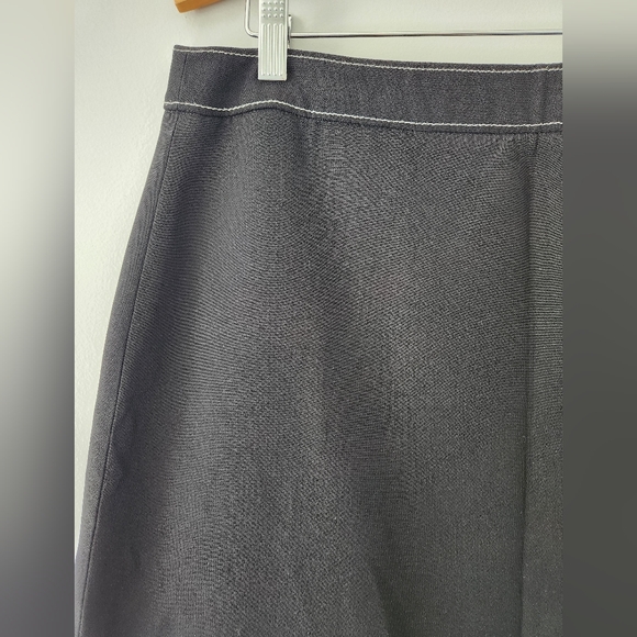 Vintage Dahlia Black Lined Polyester Maxi Skirt sz 14 - Picture 2 of 10